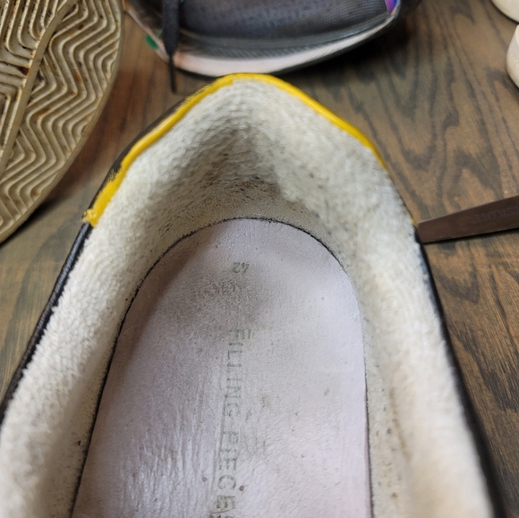 Filling Pieces Men's Pebbled Leather Low Top Black Sneakers Size 42 US 9.5 - Picture 9 of 11